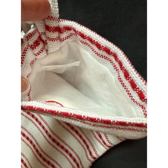 Red & White Striped Christmas Stocking With Tassel - Picture 3 of 5